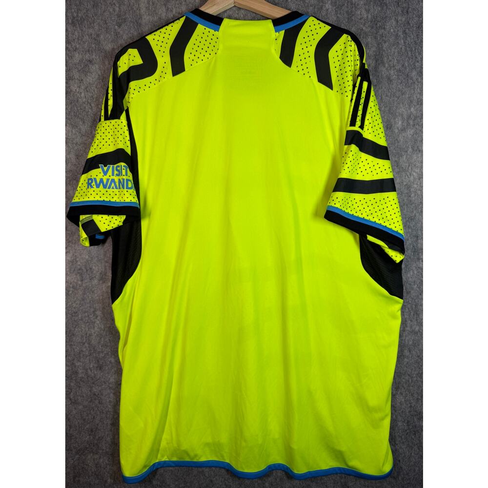 Adidas Arsenal 23/24 Away Slim Fit Football Jersey Mens 2XL Yellow Black - Picture 4 of 9